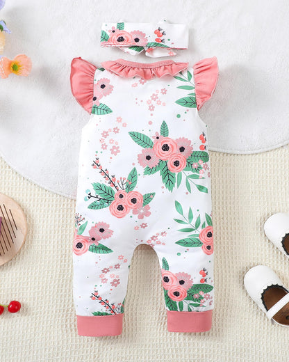 Mioglrie Newborn Baby Girl Clothes One Piece Jumpsuits Clothes Short Sleeve Rompers Summer Clothes for Baby