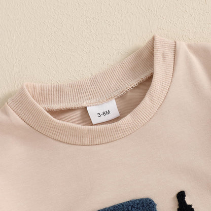 Baby Boy Summer Bubble Romper Tractor Embroidery Short Sleeve Bodysuit Infant Cute Outfit Farm Clothes