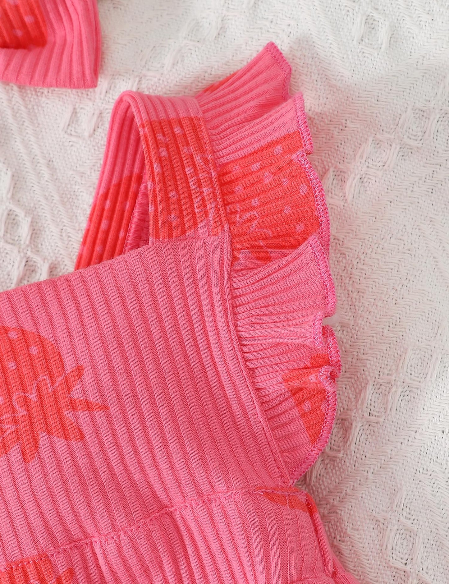 Fullfamous Baby Girl Ruffled Jumpsuit and Headband Set
