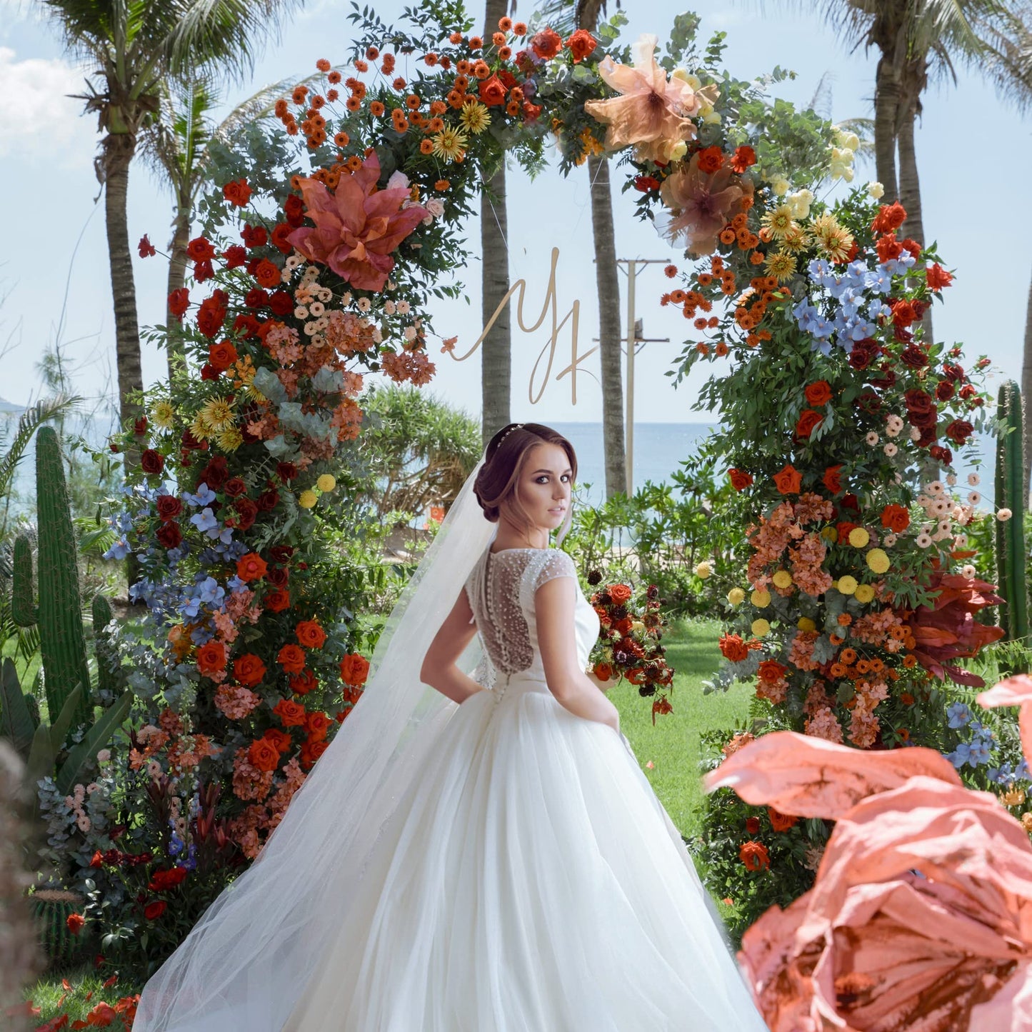 Wokceer 7.2 FT Wedding Arch Backdrop Stand, Gold Metal Arch Backdrop Stand for Wedding Ceremony Birthday Party Bridal Baby Shower Photo Booth Garden Floral Balloon Arches Decoration