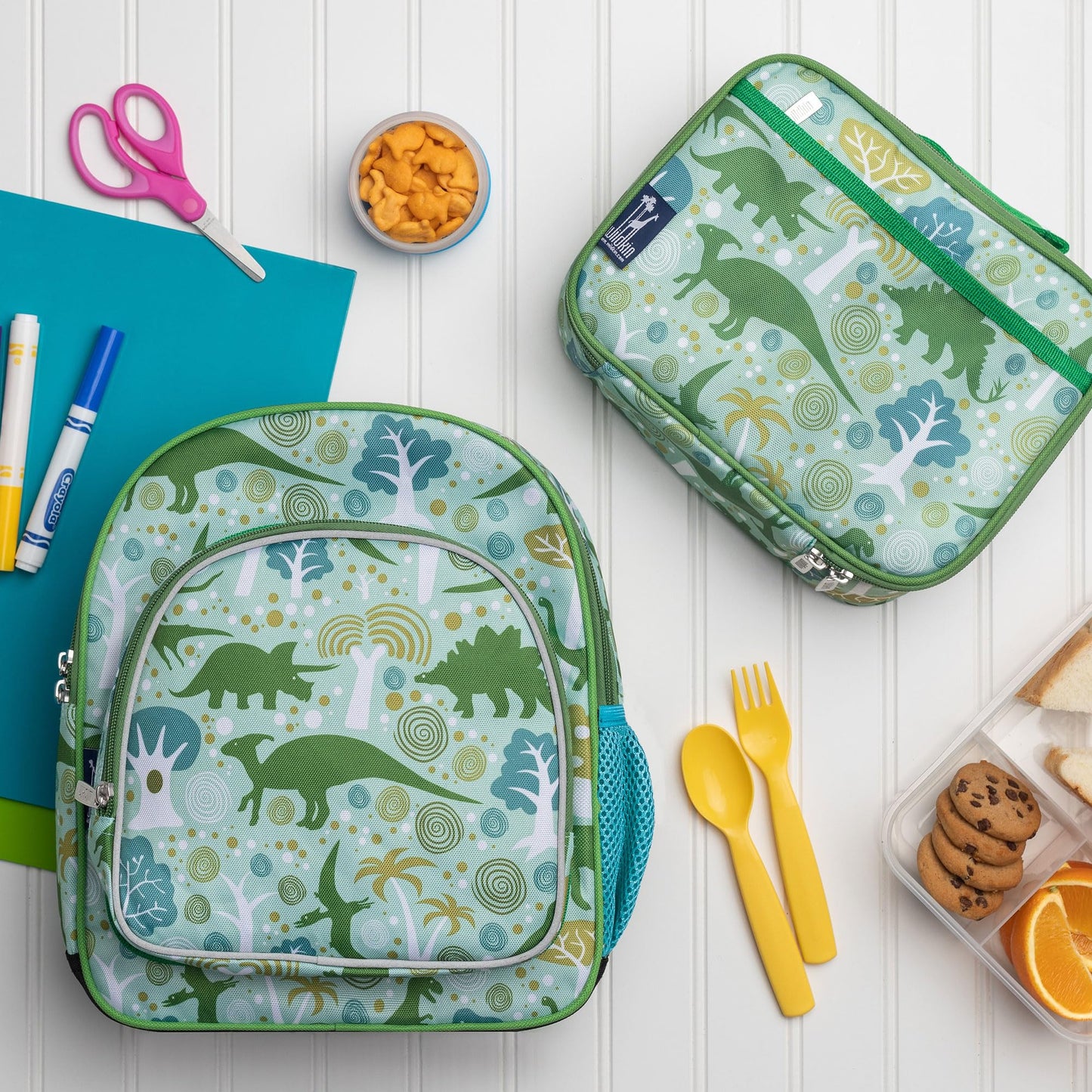 Wildkin 12-inch Kids Backpack – Padded, Adjustable, Ideal for Daycare & Travel - Trains, Planes, and Trucks