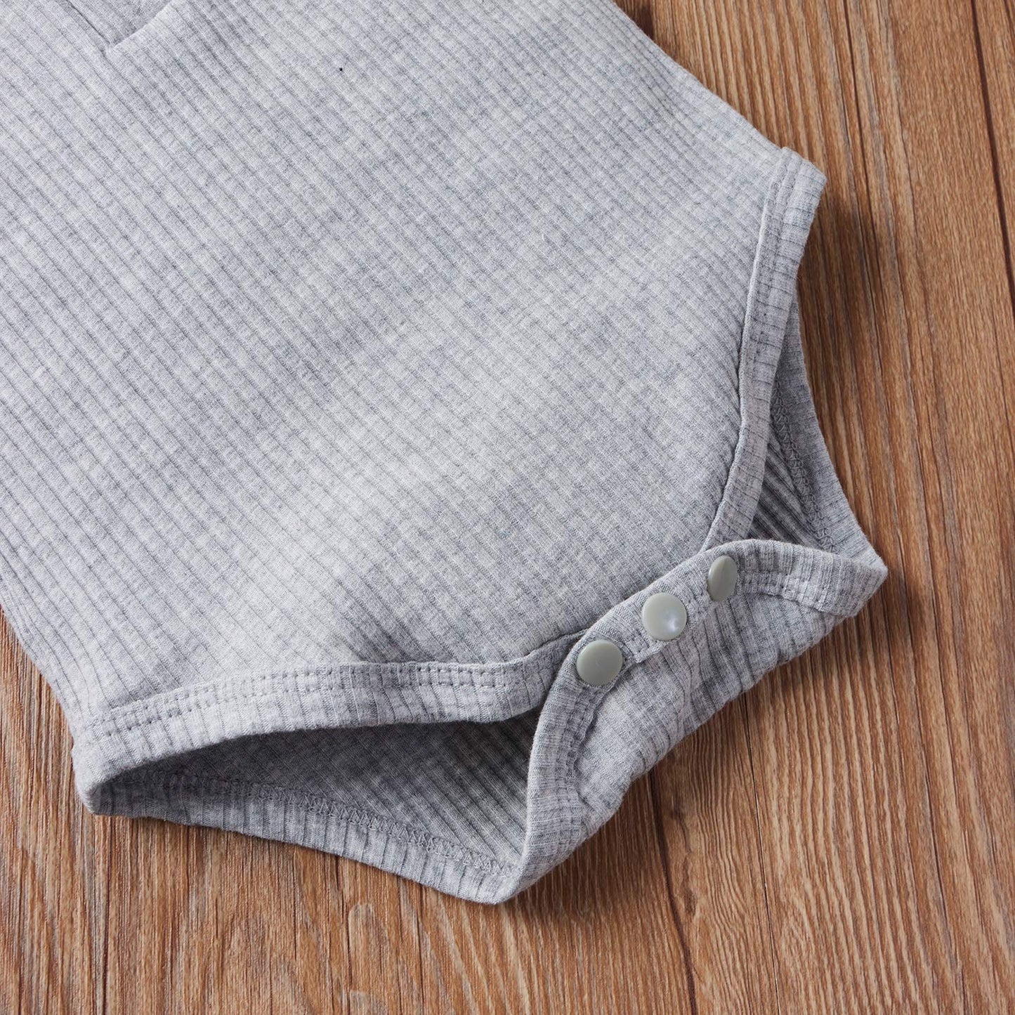 Newborn Baby Boy Girl Clothes 3 6 9 12 18 Months Ribbed Knit Short Sleeve Romper Shorts Set Infant Summer Outfits
