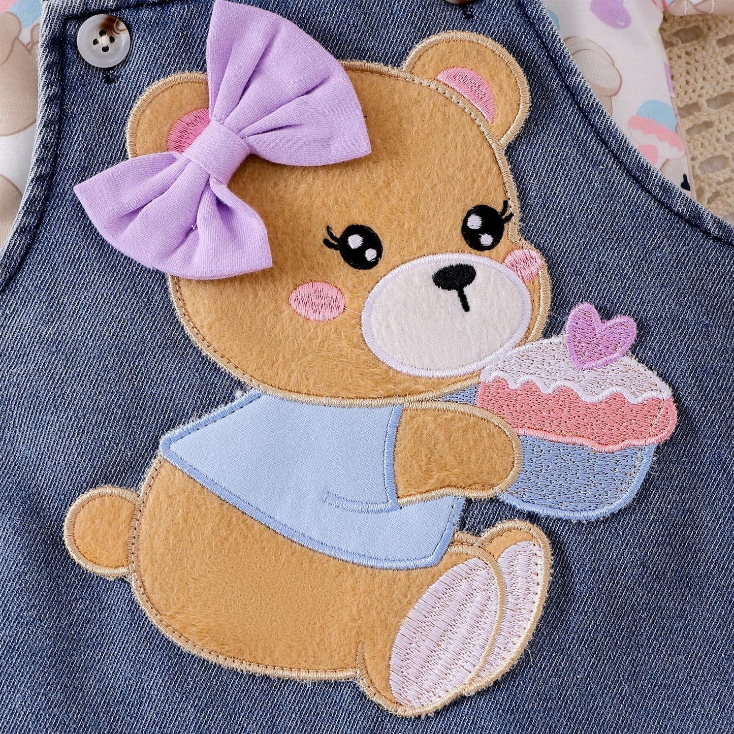 Baby Girl Clothes Suspender Skirt Newborn Ruffle Romper Cute Bear Jeans Dress Bow Headband Summer Outfits 0-18 Months