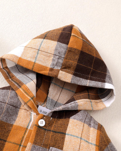 Renotemy Newborn Baby Boy Clothes Infant Boy Outfits Baby Hoodie Romper Fall Winter 0 3 6 9 12 18 Months Baby Clothes for Boy