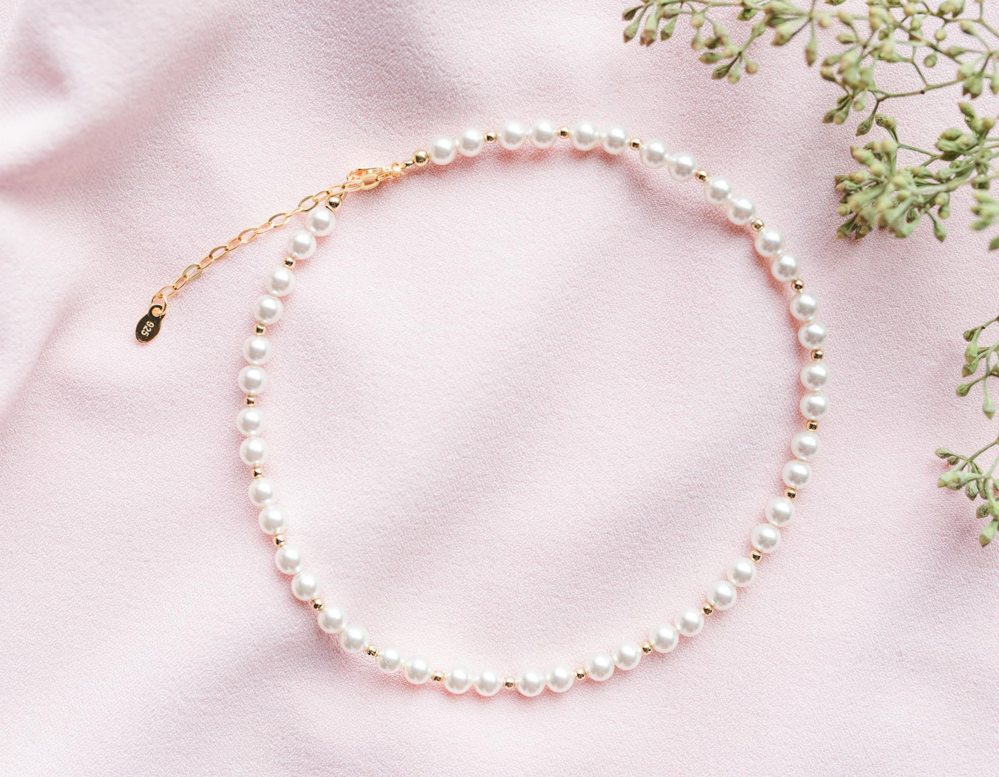 Cherished Moments Children's 14K Gold-plated over Sterling Silver Bracelet with White High-End Simulated Pearls for Babies, Infants, Toddlers, and Girls