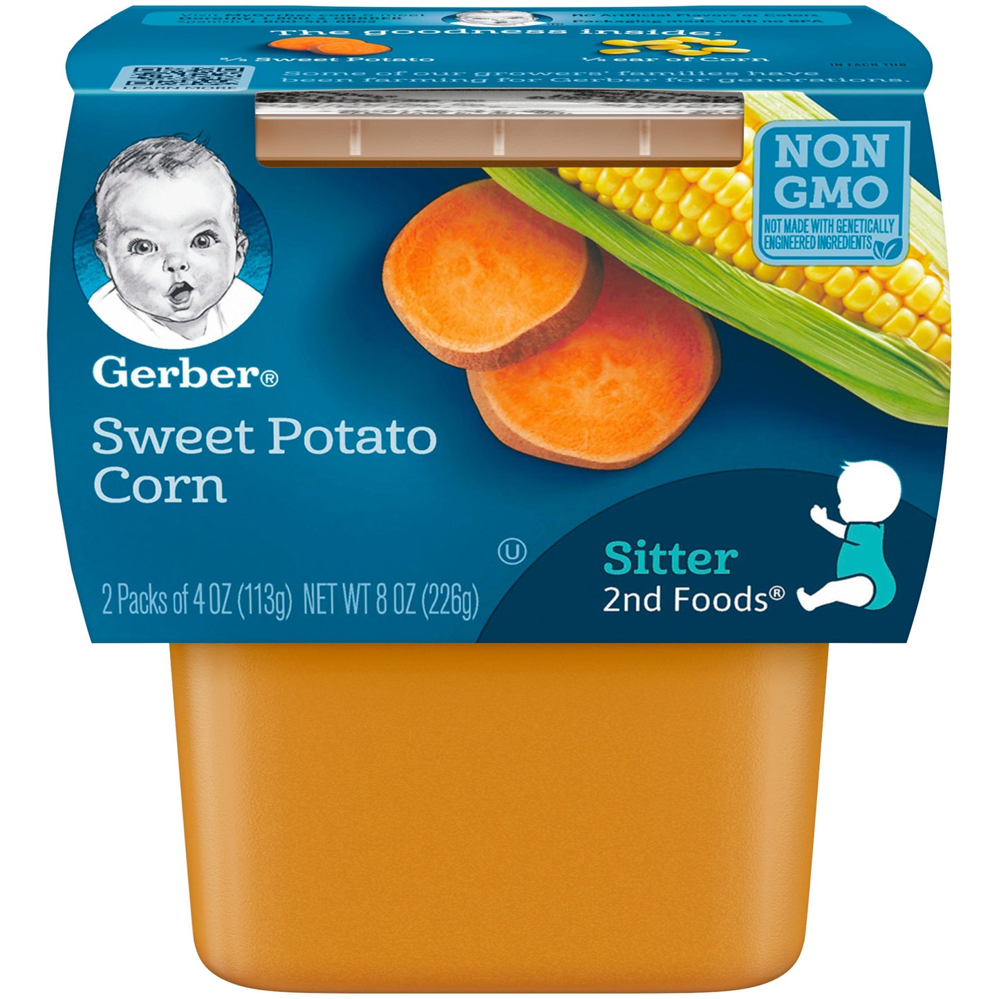 Gerber Baby Food Power Blend Apple Chicken, 4 Oz, 2 Ct Tubs