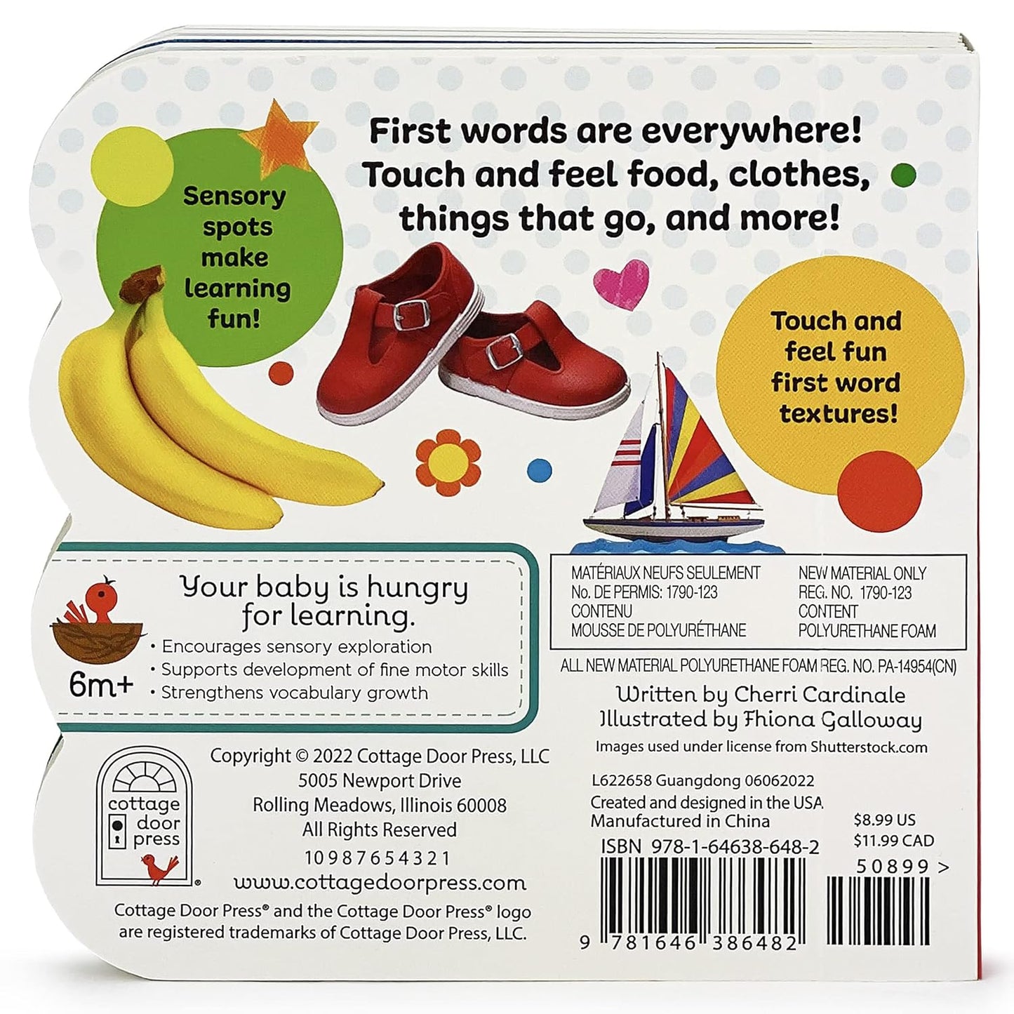 Touch & Feel First Words: Baby & Toddler Touch and Feel Sensory Board Book