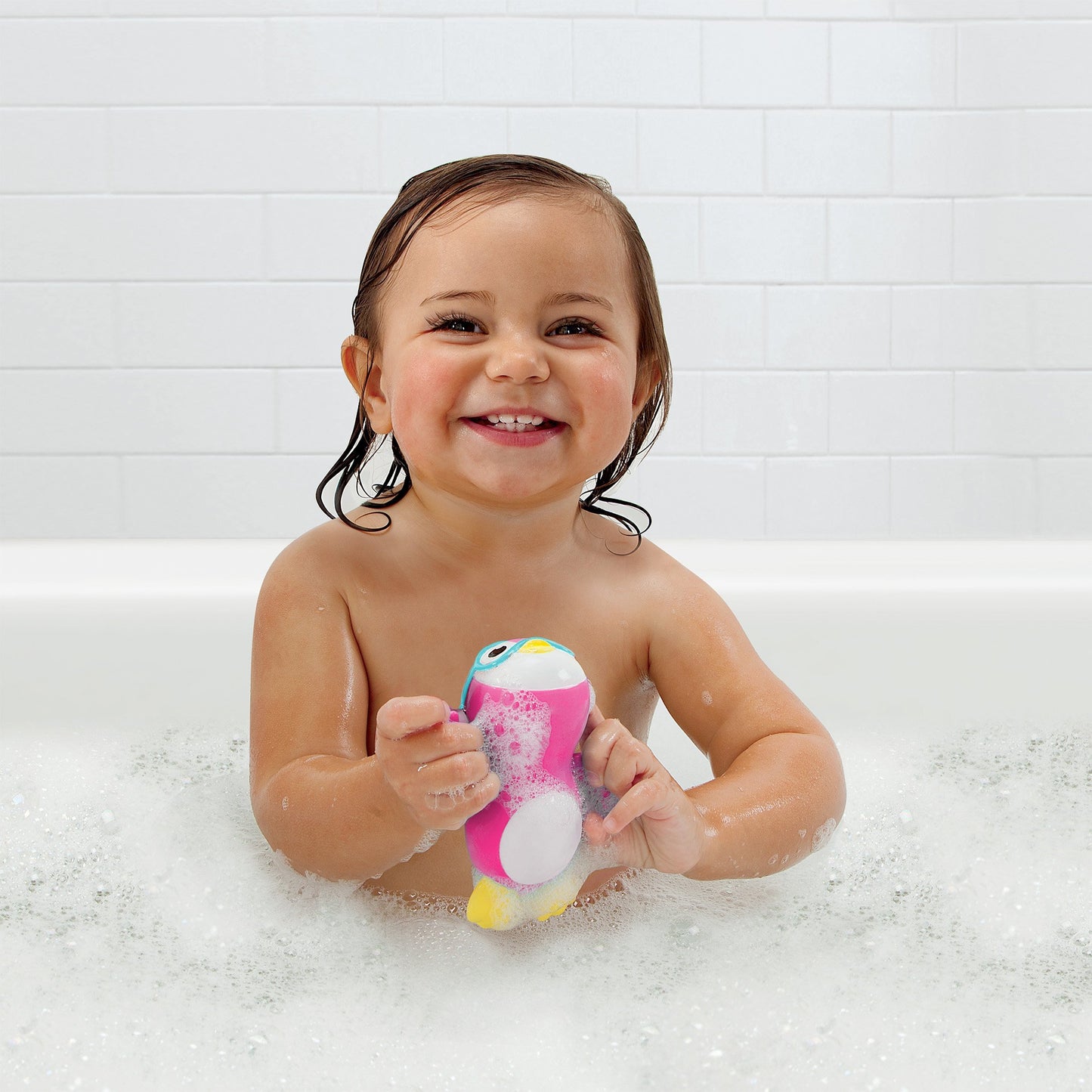 Munchkin® Wind Up Swimming Penguin Baby and Toddler Bath Toy, Pink
