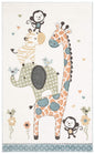 SAFAVIEH Carousel Kids Collection Accent Rug - 4' x 6', Ivory, Animal Design, Non-Shedding & Easy Care, Ideal for High Traffic Areas for Boys & Girls in Playroom, Nursery, Bedroom (CRK120A)