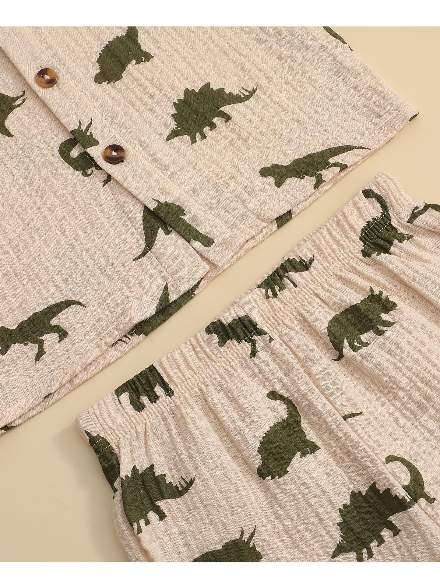 SUREPOCH Baby Boy Clothes Set Summer Toddler Short-Sleeve Shirt & Elastic Waist Shorts Set For Baby Boy Outfits