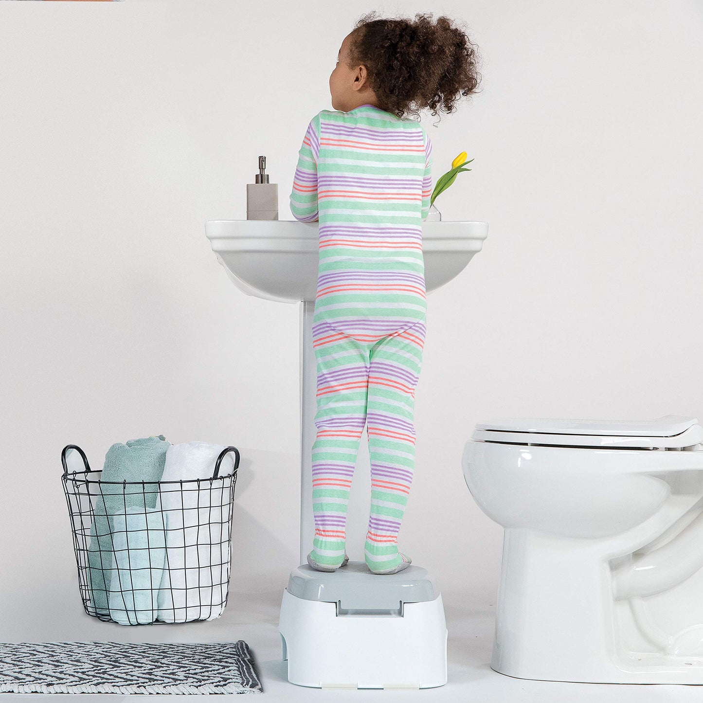 Ingenuity Prepare to Potty 3-in-1 System - Potty Training Toilet, Topper, Step Stool, Easy Setup, Pink, for Toddlers 18 Months+