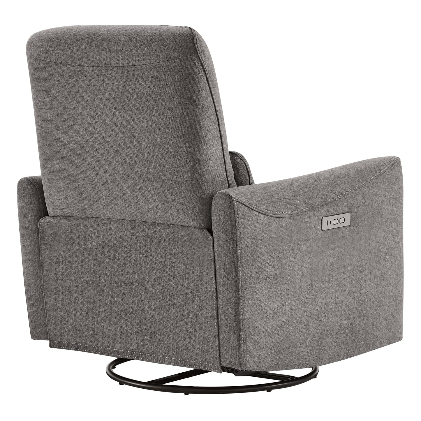 CHITA Power Recliner Chair Swivel Glider, FSC Certified Upholstered Living Room Nursery Reclining Sofa Chair with Lumbar Support, Linen