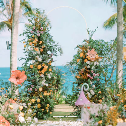 Wokceer 7.2 FT Wedding Arch Backdrop Stand, Gold Metal Arch Backdrop Stand for Wedding Ceremony Birthday Party Bridal Baby Shower Photo Booth Garden Floral Balloon Arches Decoration