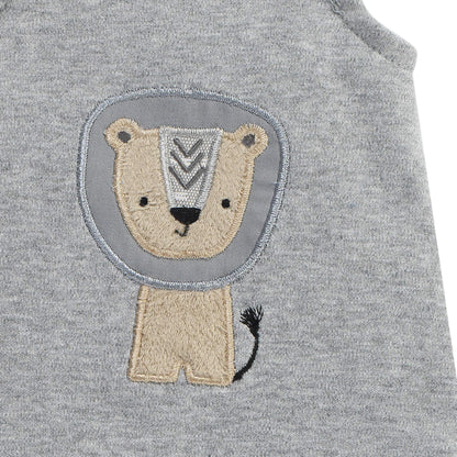 Lambs & Ivy Jungle Safari Gray/Tan/White Nursery 6-Piece Baby Crib Bedding Set