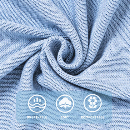 Booulfi Knit White Baby Blankets Neutral,Crib Stroller Newborn Blankets for Boys Girls,Cotton Lace Crochet Winter Blanket Nursery Blanket New Baby Essentials, 38X39