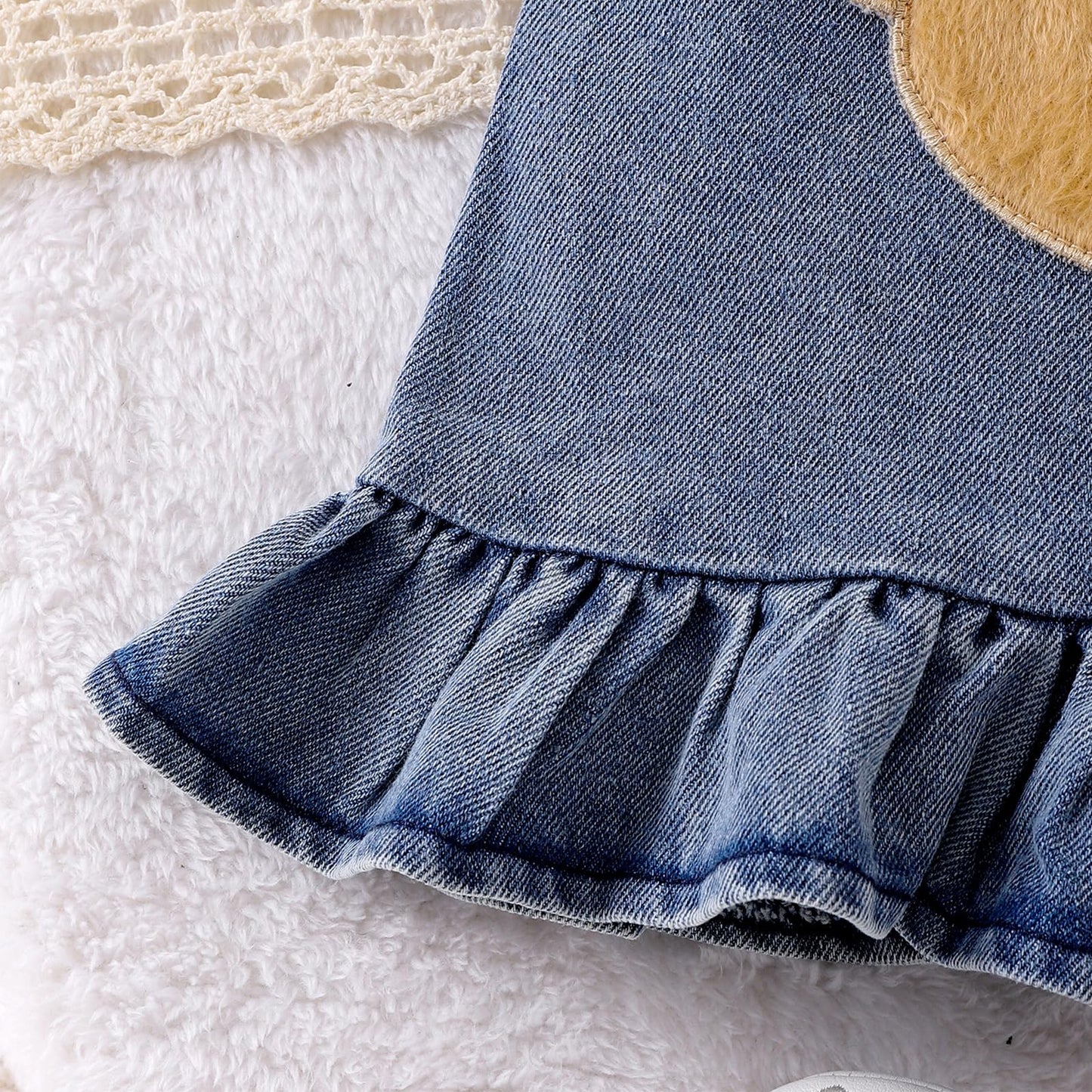 Baby Girl Clothes Suspender Skirt Newborn Ruffle Romper Cute Bear Jeans Dress Bow Headband Summer Outfits 0-18 Months
