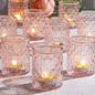 24pcs Pink Votive Candle Holders, Girl Baby Shower Decorations, Tealight Candle Holder for Valentine's Day, Wedding, Brithday Party, Table Centerpiece