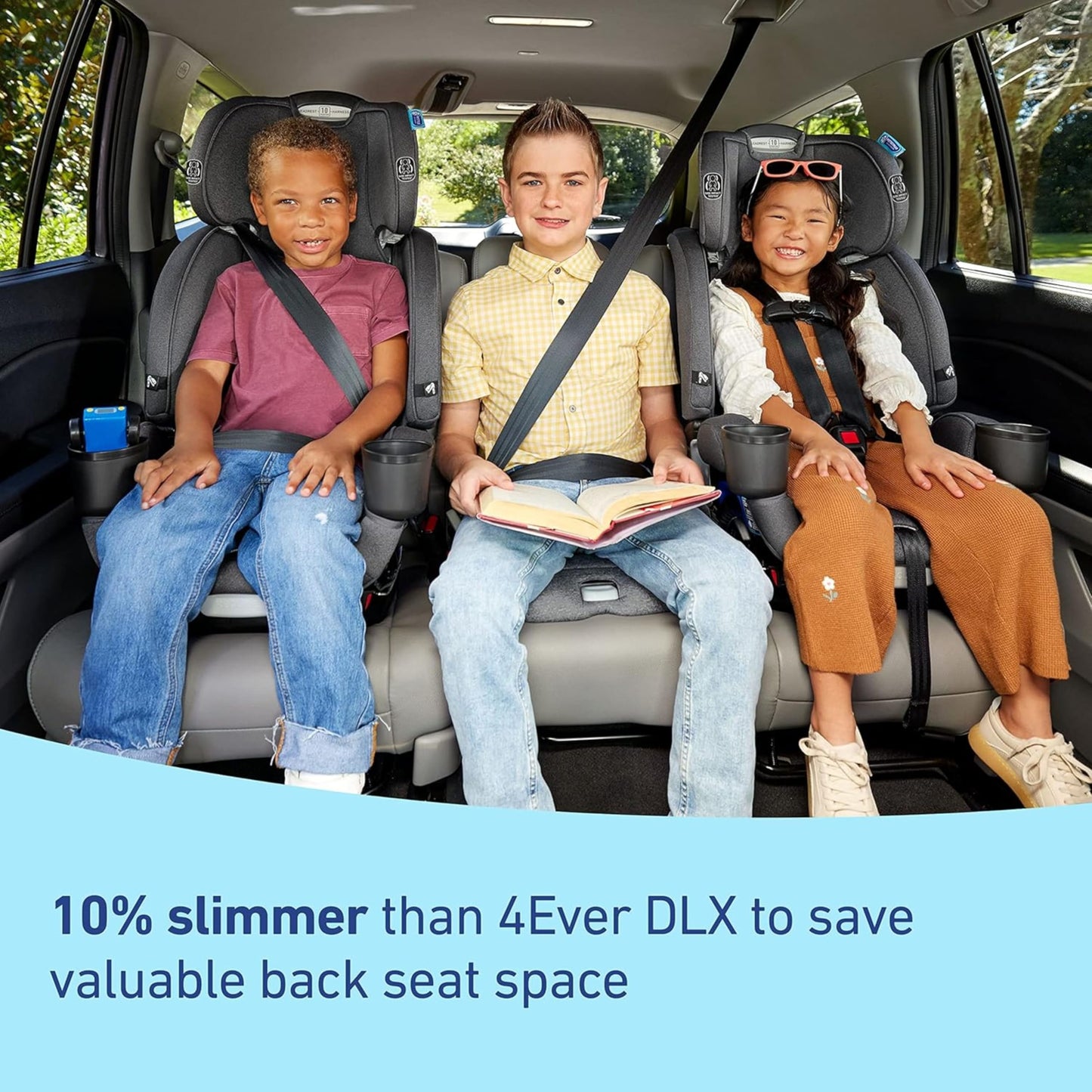 Graco 4Ever DLX 4-in-1 Car Seat, Maven | Infant to Toddler Car Seat, with 10 Years of Use | Rear-Facing, Forward-Facing and Booster Modes | Safe, Comfortable and Convenient
