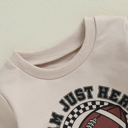 Toddler Baby Boy Sweatshirt Outfit Mamas Little Man Long Sleeve Shirt Jogger Pants Fall Outfits Winter Clothes Set