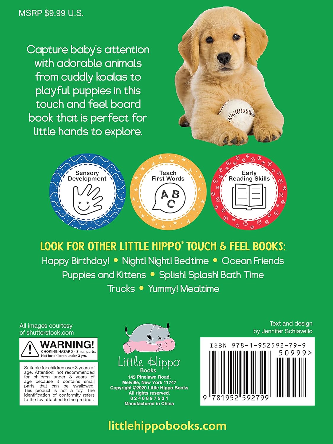 Adorable Animals - Touch and Feel Board Book - Sensory Board Book