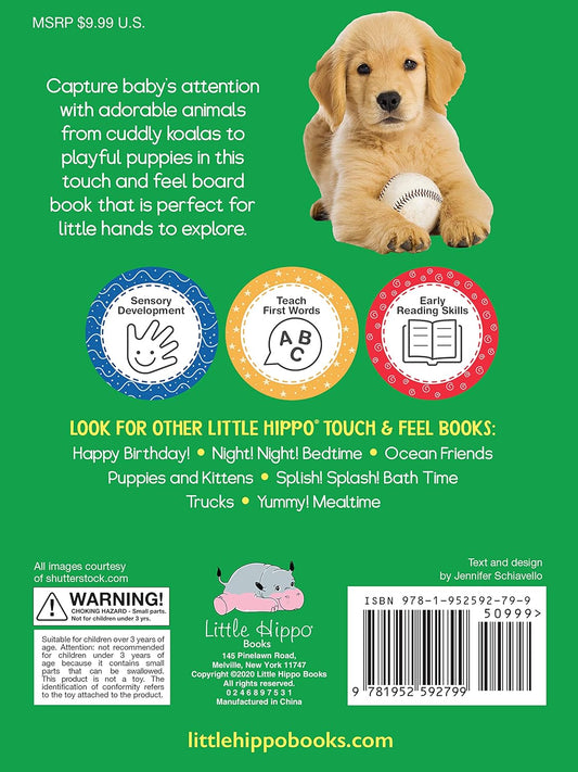 Adorable Animals - Touch and Feel Board Book - Sensory Board Book
