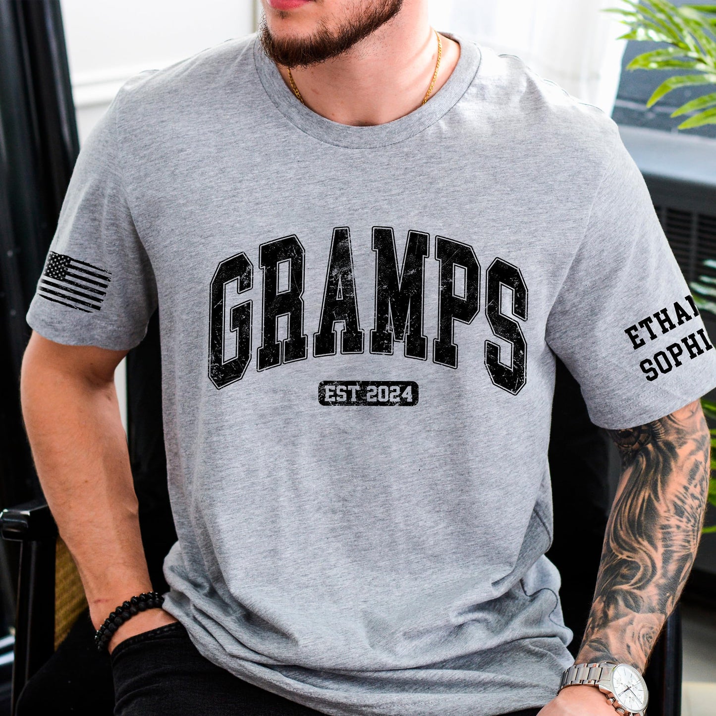 Personalized Custom Grandpa Shirt, Fathers Day Shirt Gifts for Grandpa, Gifts for Dad