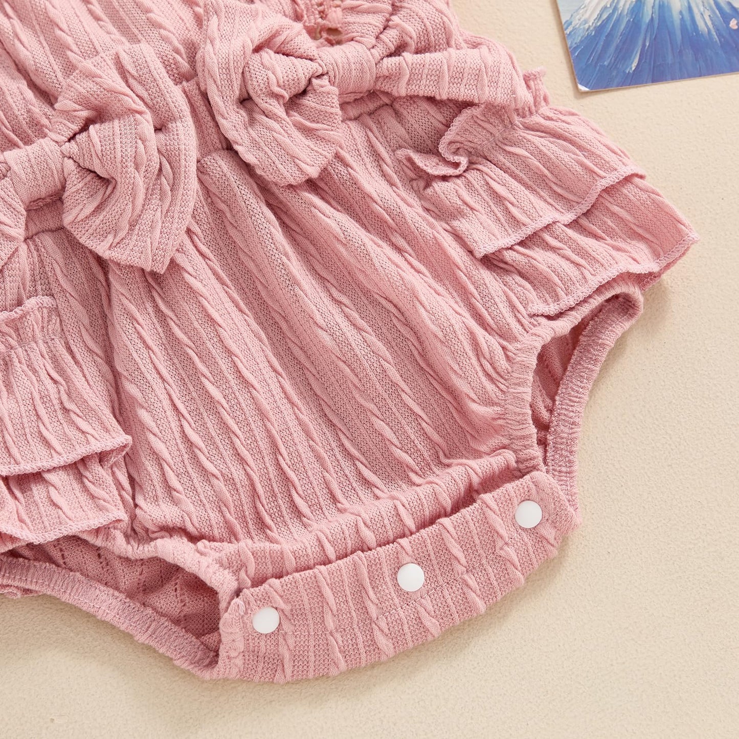 Douhoow Infant Baby Girl Plaid Romper Baby Short Sleeve Pleated Romper Bodysuit Summer Spring Outfits