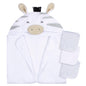 Gerber Baby 4 Piece Animal Character Hooded Towel and Washcloth Set, Brown Lion, One Size
