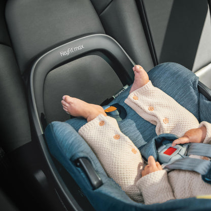 Chicco KeyFit® Max ClearTex® Infant Car Seat and Base, Rear-Facing Seat for Infants 4-30 lbs., Infant Head and Body Support, Compatible with Chicco Strollers, Baby Travel Gear | Lupine/Purple