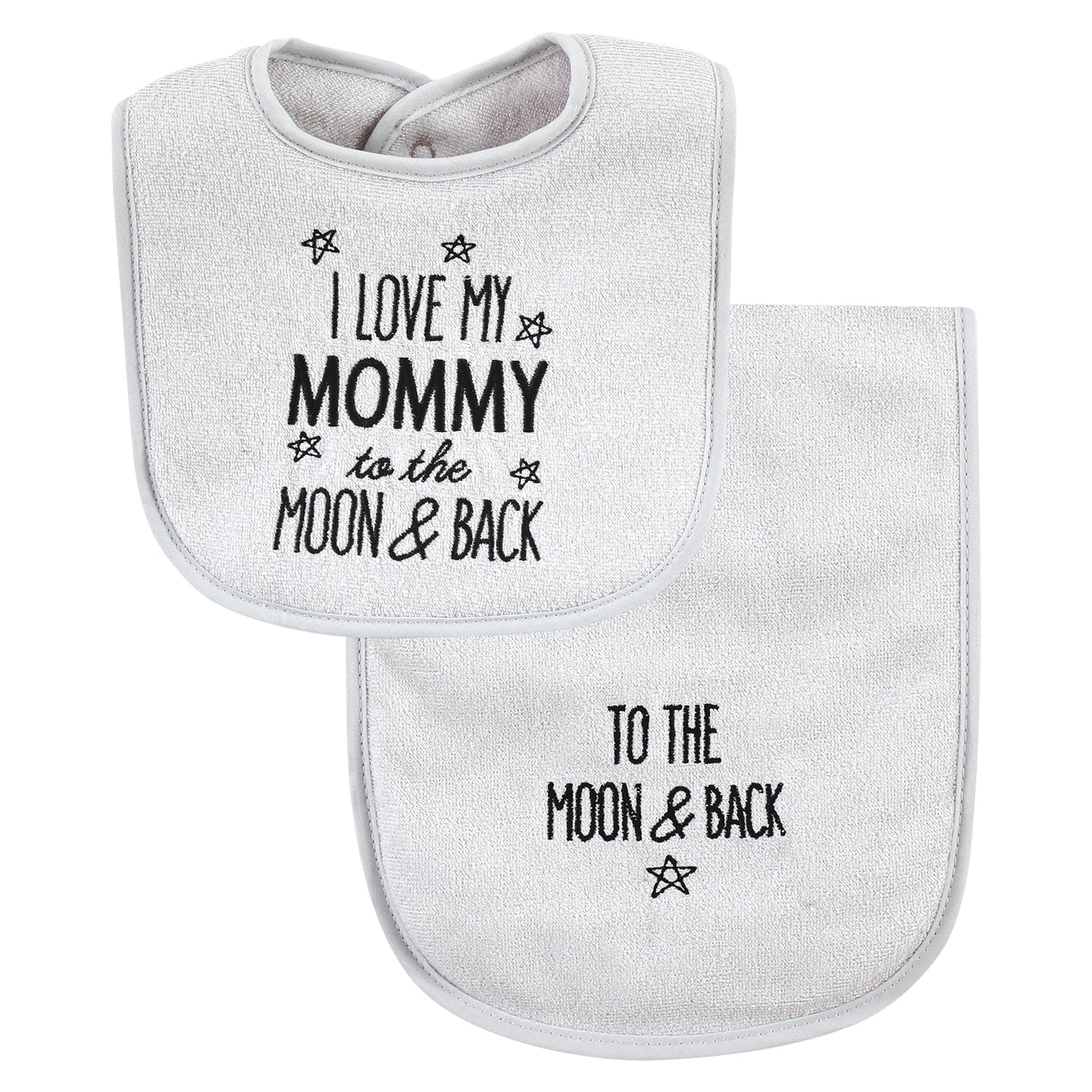 Hudson Baby Unisex Baby Cotton Terry Bib and Burp Cloth Set, Dinner Date, One Size