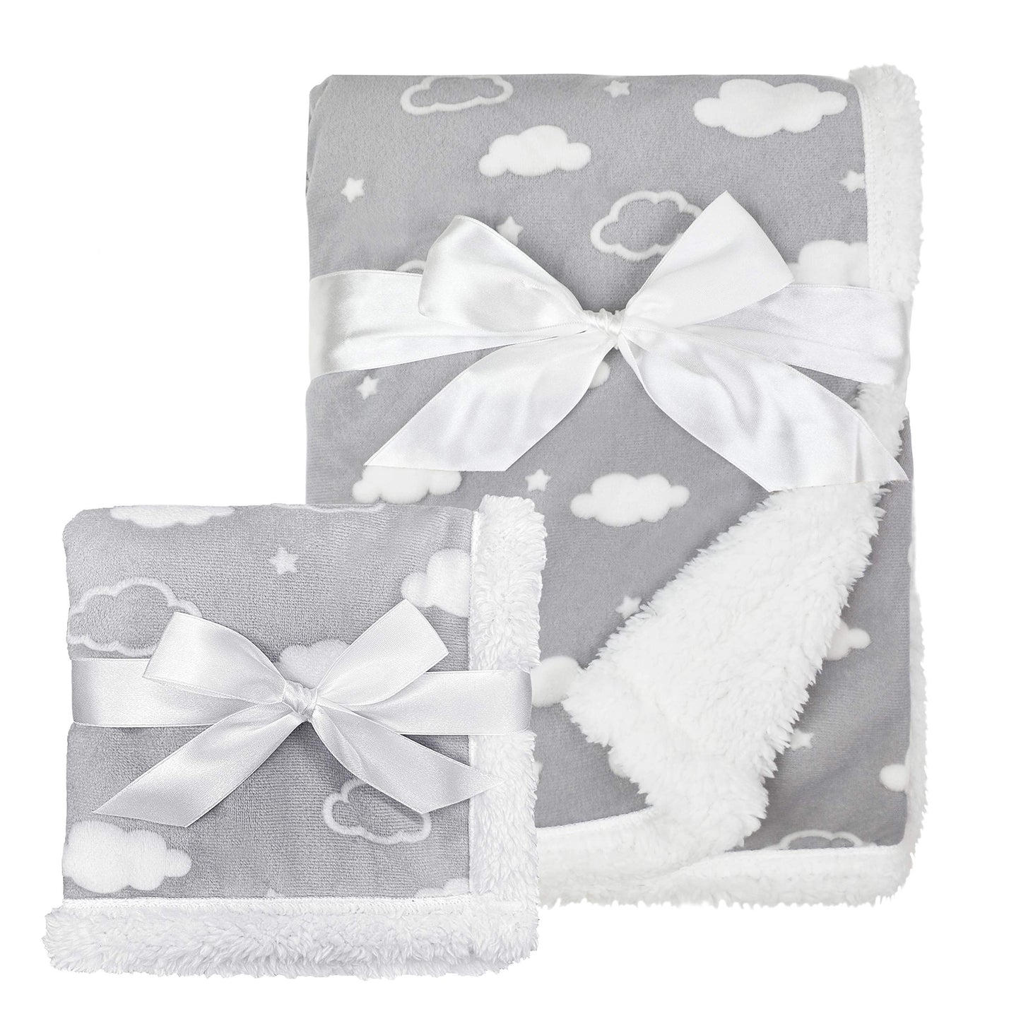 American Baby Company Heavenly Soft Chenille Sherpa Receiving Blanket, 3D Pink, 30" x 35", Warm and Cozy for Boys and Girls, Ideal for Baby Carrier, Stroller, and Travel