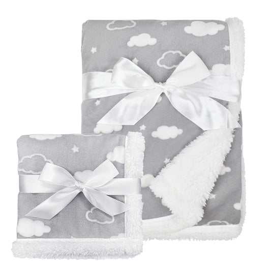 American Baby Company Heavenly Soft Chenille Sherpa Receiving Blanket, 3D Pink, 30" x 35", Warm and Cozy for Boys and Girls, Ideal for Baby Carrier, Stroller, and Travel