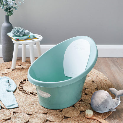 Newborn Baby Bath | Built in Support Bump and Soft Backrest | Suitable from Newborn | Bath Seat Support Includes Plug | Blossom Pink