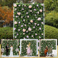 Artificial Luxury‌ Flower Wall Panels, Gorgeous 3D Silk Floral Backdrop for Wedding, Baby Show, Party and Home Decor, Quick Assembly/Storage, Eco ＆ Pet Friendly, 2 pcs, Each Panel 2*8 ft.