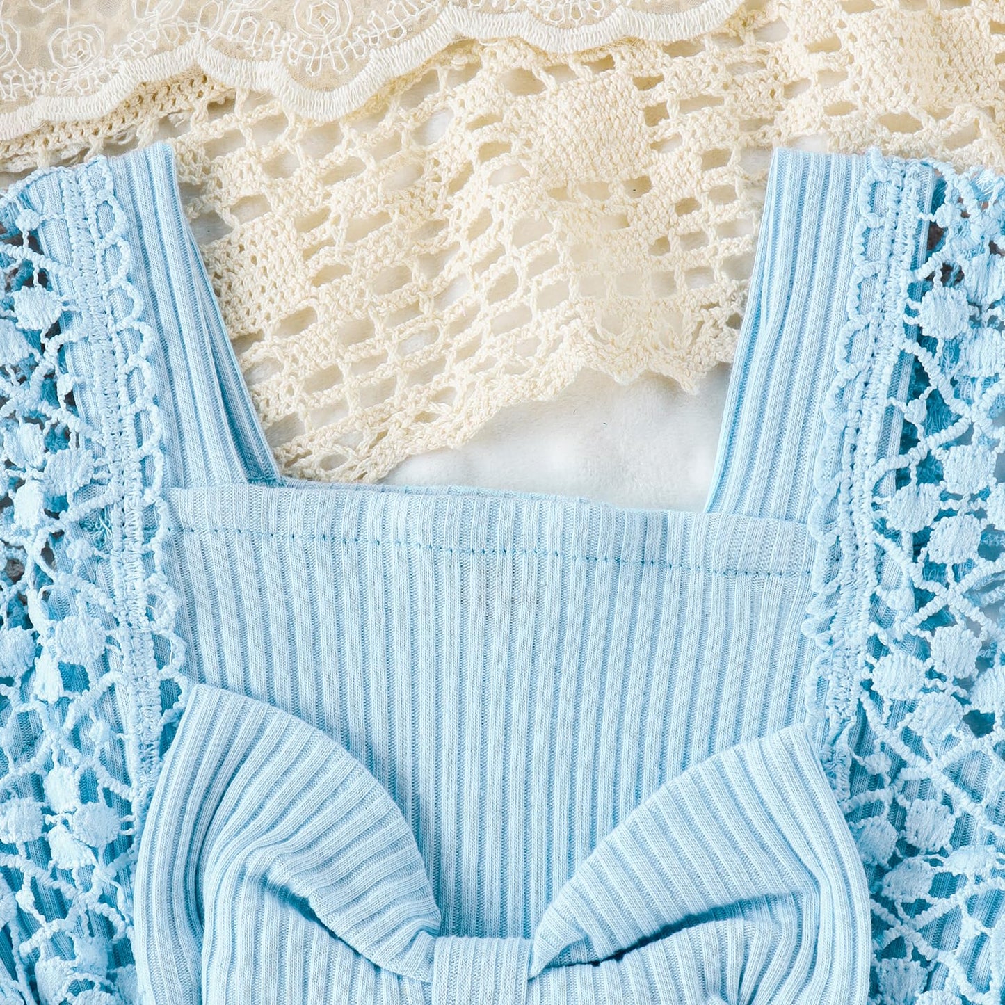 Newborn Baby Girl Lace Romper Ruffle Sleeveless Backless One Piece Jumpsuit Bodysuit with Headband Summer Clothes