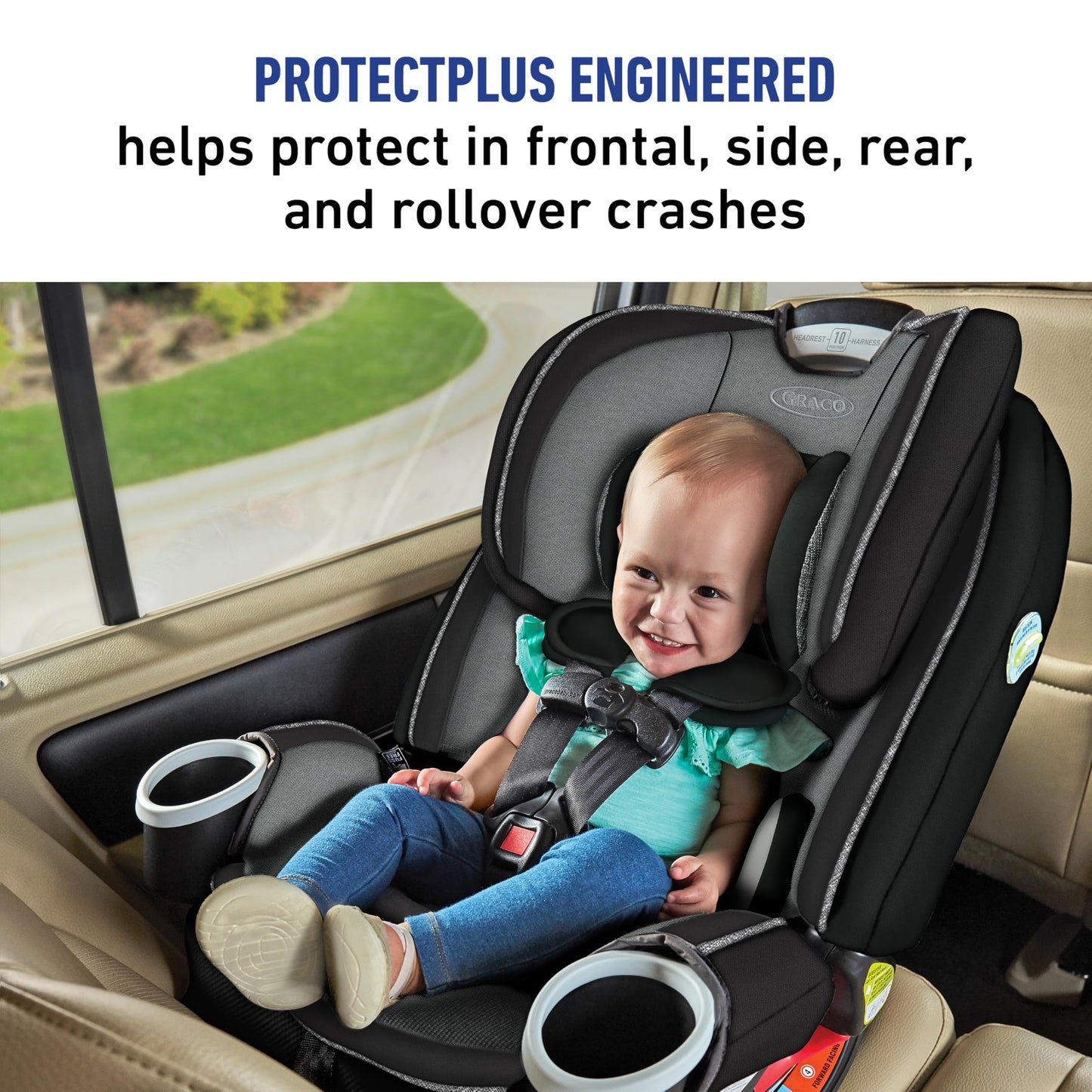 Graco 4Ever DLX 4-in-1 Car Seat, Maven | Infant to Toddler Car Seat, with 10 Years of Use | Rear-Facing, Forward-Facing and Booster Modes | Safe, Comfortable and Convenient