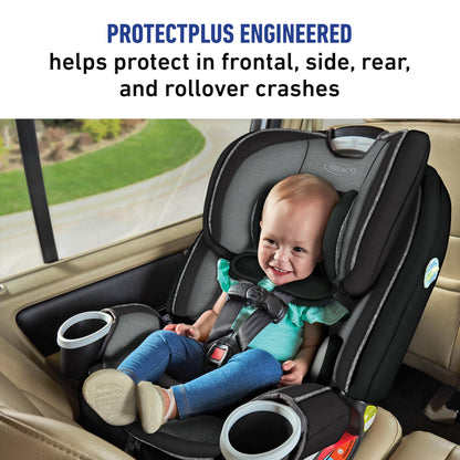 Graco 4Ever DLX 4-in-1 Car Seat, Maven | Infant to Toddler Car Seat, with 10 Years of Use | Rear-Facing, Forward-Facing and Booster Modes | Safe, Comfortable and Convenient
