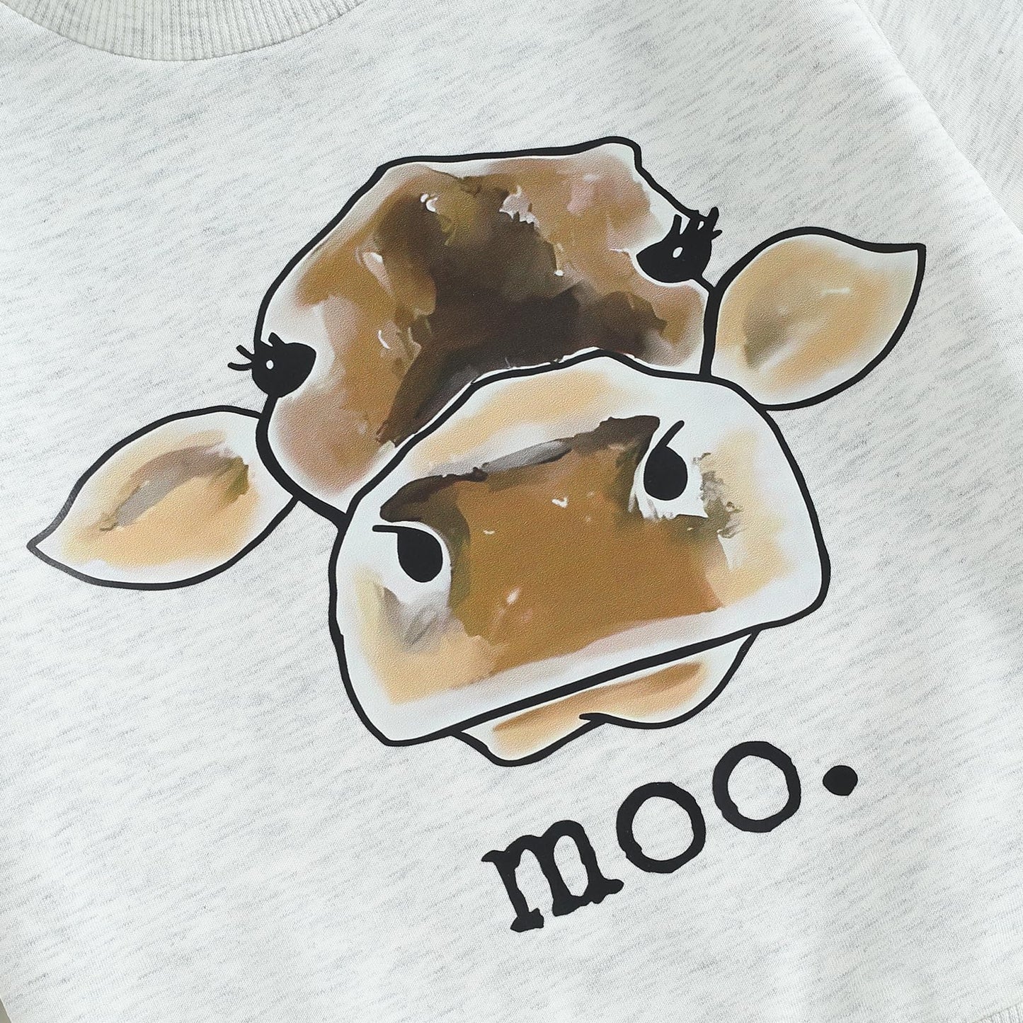 Pudcoco Toddler Baby Boys Girls Fall Clothes Farm Animal Outfit Horse Cow Chicken Sweatshirt and Jogger Pants Set