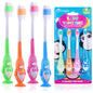 Kids' Soft Toddler Toothbrush, Gentle Bristles for Home, School, Camp, Sleepovers - Folding Handles for Tiny Hands (3 Pack)