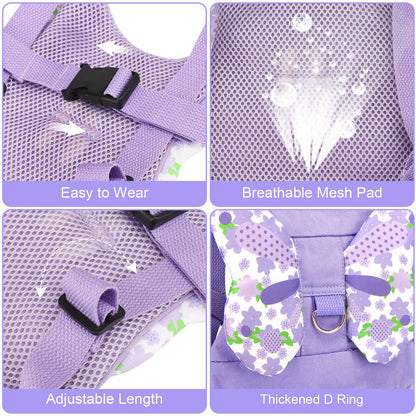 Accmor 3 in 1 Toddler Harness Leashes + Anti Lost Wrist Link, Kids Harness Children Leash for Girls, Child Anti Lost Leash Baby Cute Harness Belt Strap Hold Kids Close While Walking