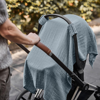 Car Seat Cover Baby - Organic Cotton - Carseat Covers Baby - Carseat Cover - Car Seat Canopy - Carseat Canopy - 100% Muslin Cotton, 43" x 32" (Soft Grey)