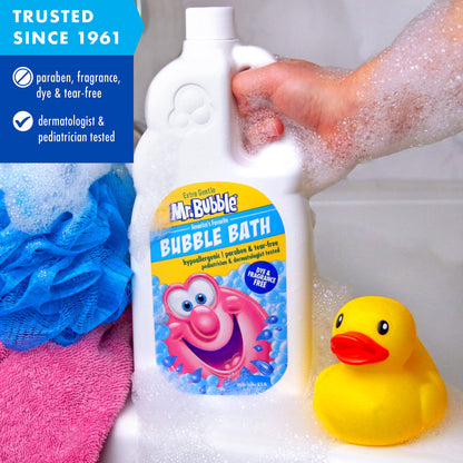 Mr. Bubble Extra Gentle Bubble Bath - Hypoallergenic, Tear Free Bubble Bath Solution Perfect for Sensitive Skin (Pack of 2 Bottles, 16 fl oz Each)