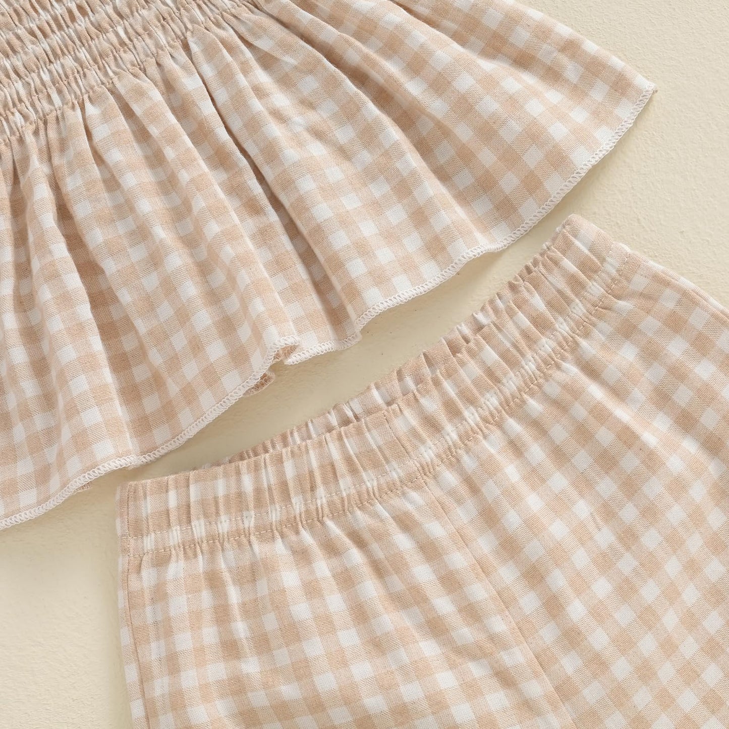 VISGOGO Infant Baby Toddler Girls Clothes Solid Color Sleeveless Camisole Linen Pants Set Baby Summer Outfits