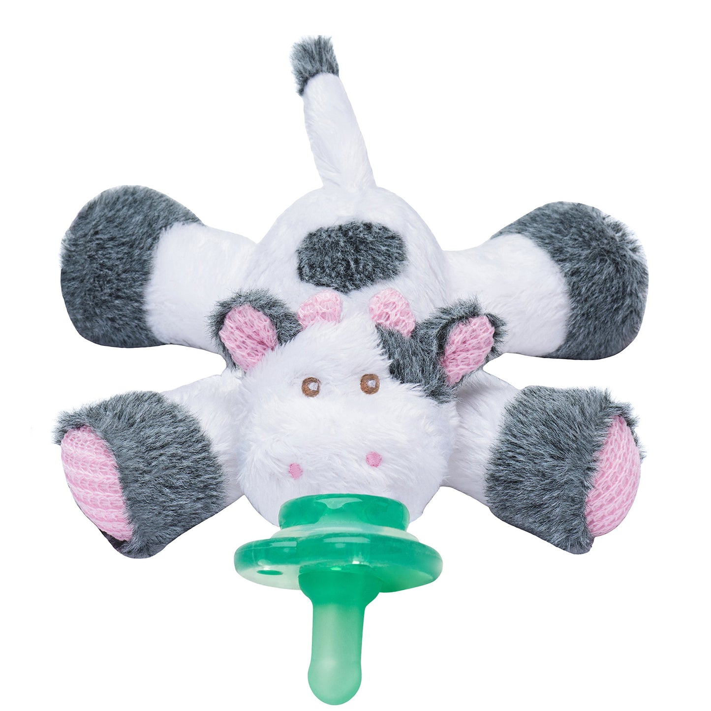 Nookums Paci-Plushies Buddies - Alligator Pacifier Holder - Adapts to Name Brand Pacifiers, Suitable for All Ages, Plush Toy Includes Detachable Pacifier