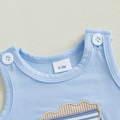 Halloween Baby Clothes Newborn Boy Tractor Pumpkin Onesie Infant Sleeveless Romper Toddler Bodysuit Cute Outfit