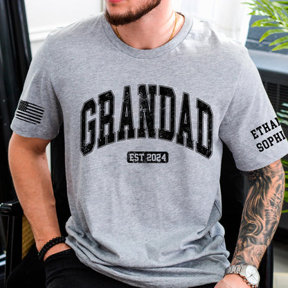 Personalized Custom Grandpa Shirt, Fathers Day Shirt Gifts for Grandpa, Gifts for Dad