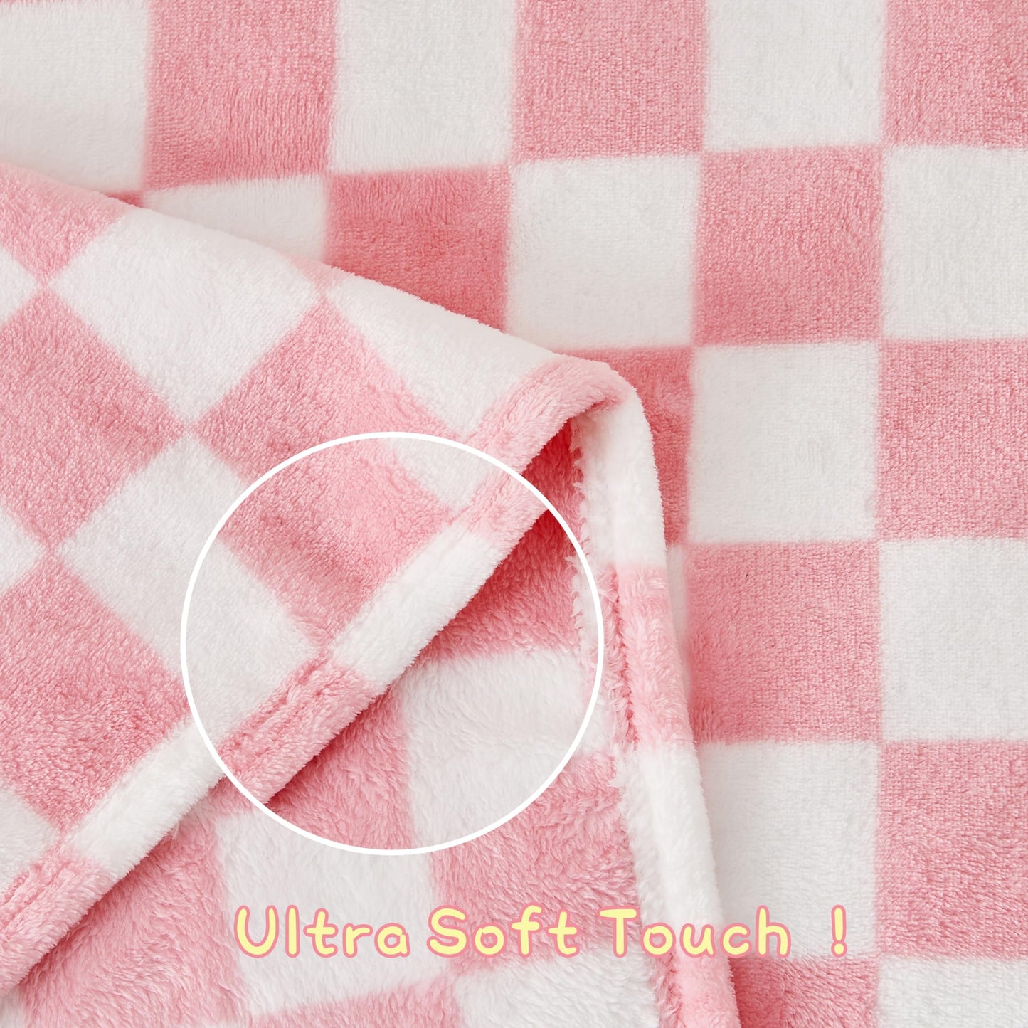 Yurhap Checkered Baby Blanket Fleece Baby Blankets for Boys, Ultra Soft Cozy Fluffy Infant Toddler Newborn Receiving Blankets for Crib Stroller, 30''x40'', Blue
