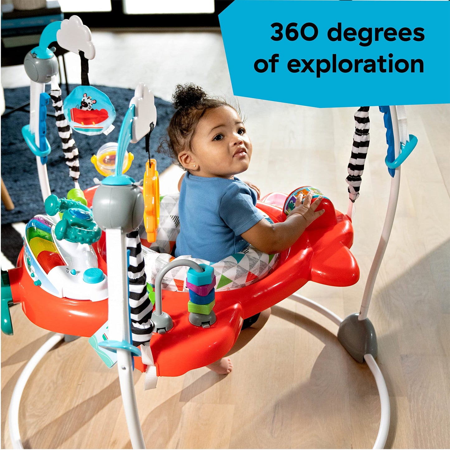 Baby Einstein Neptune's Ocean Discovery Activity Jumper, Ages 6 months +, Max weight 25 lbs., Unisex