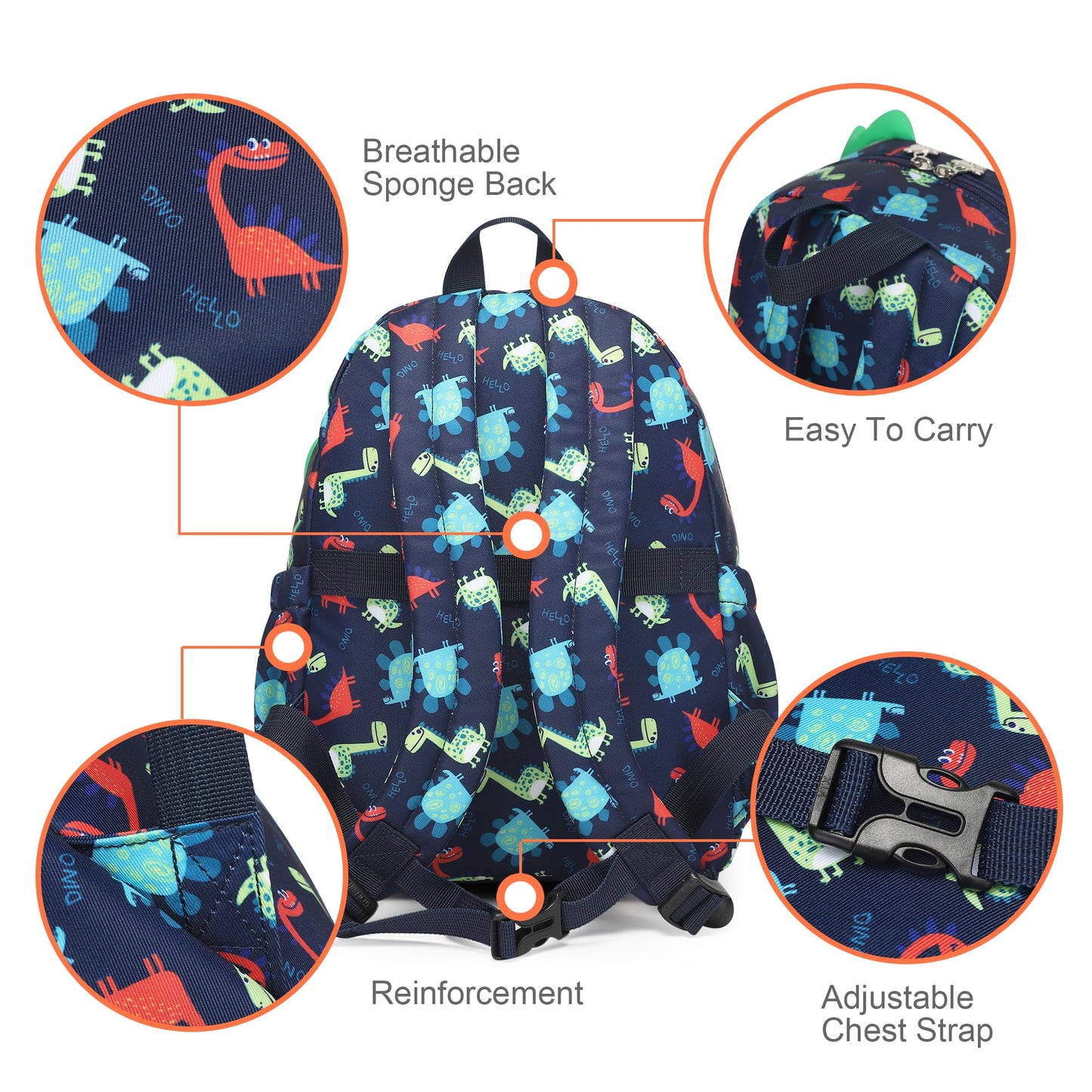 Toddler Backpack for 1-3 Year Old Girls & Boys Waterproof 3D Animal Cartoon Rabbit Design Kids Travel Backpack Lightweight Preschool Daycare Bag with Adjustable Straps(Little White Rabbit)