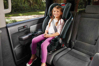 Graco SlimFit 3-in-1 Convertible Car Seat, Space Saving Design, Forward & Rear-Facing, Highback Booster Option – Purple